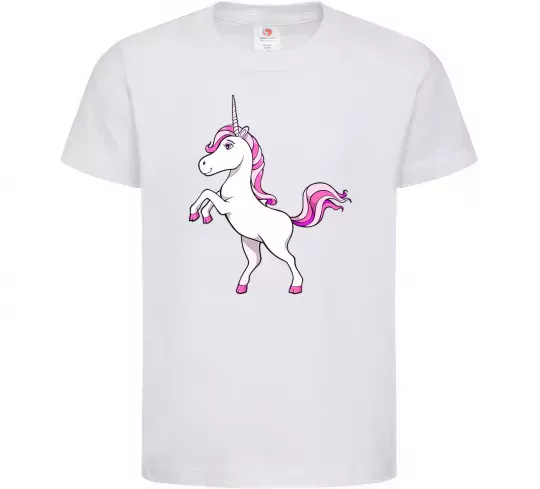 Детская футболка Рожевий єдиноріг Белый фото