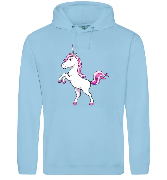 Мужская толстовка (худи) Рожевий єдиноріг Голубой фото
