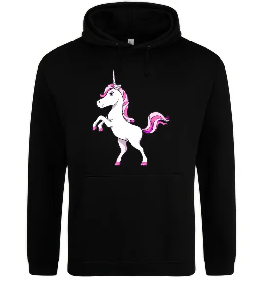 Женская толстовка (худи) Рожевий єдиноріг Черный фото