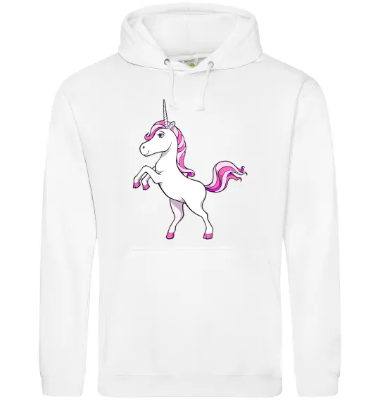 Женская толстовка (худи) Рожевий єдиноріг Белый фото