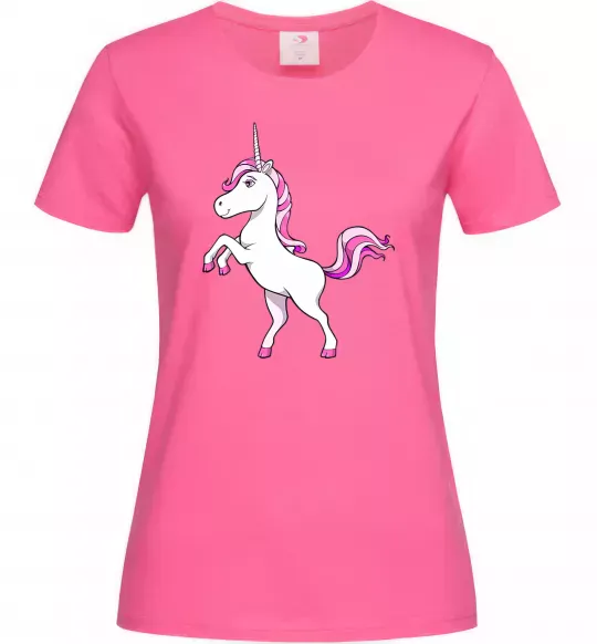 Женская футболка Рожевий єдиноріг Ярко-розовый фото
