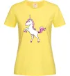 Женская футболка Рожевий єдиноріг Лимонный фото