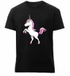 Мужская премиум футболка Рожевий єдиноріг Черный фото