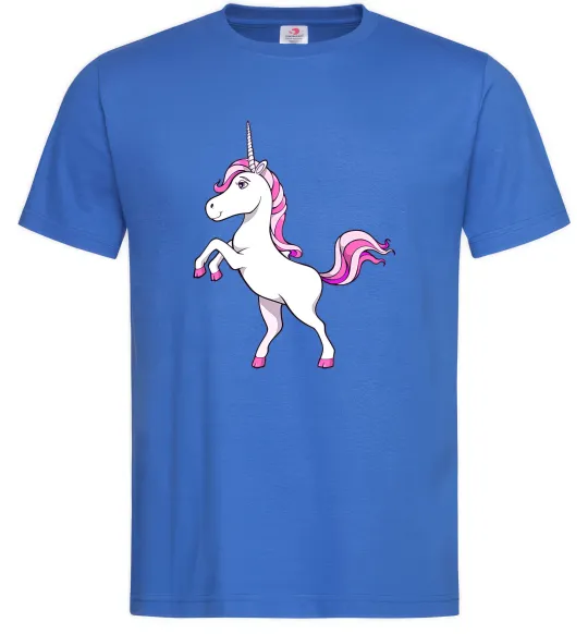 Мужская футболка Рожевий єдиноріг Ярко-синий фото