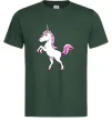 Мужская футболка Рожевий єдиноріг Темно-зеленый Мужская футболка Рожевий єдиноріг Темно-зеленый фото
