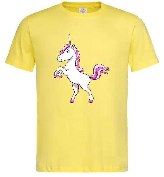 Мужская футболка Рожевий єдиноріг Лимонный фото