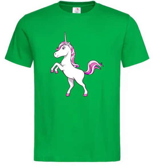 Мужская футболка Рожевий єдиноріг Зеленый фото