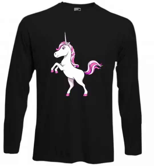 Лонгслив Рожевий єдиноріг Черный фото