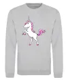 Свитшот Рожевий єдиноріг Серый меланж фото