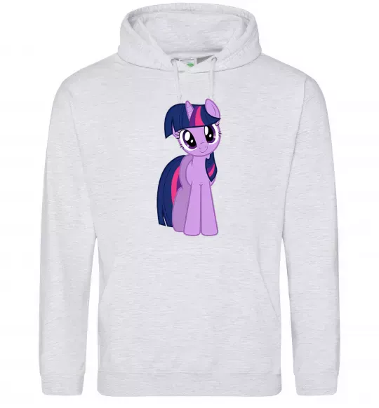 Чоловіча толстовка (худі) Фіолетовий єдиноріг Сірий меланж фото