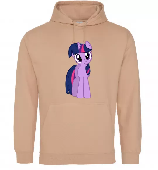 Жіноча толстовка (худі) Фіолетовий єдиноріг Пісочний фото