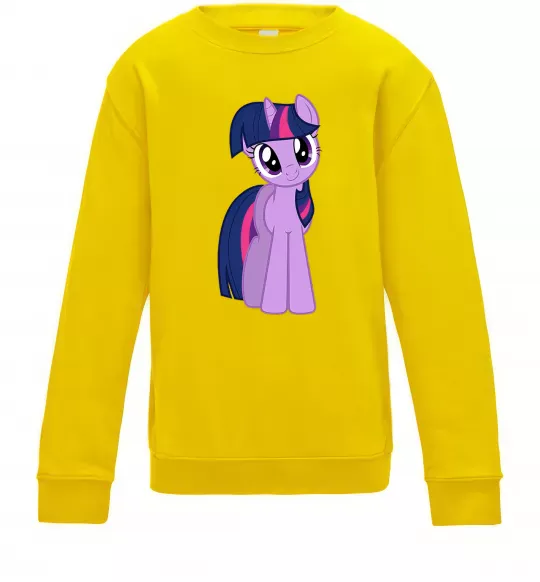 Детский Свитшот Фіолетовий єдиноріг Солнечно желтый фото