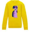 Детский Свитшот Фіолетовий єдиноріг Солнечно желтый фото