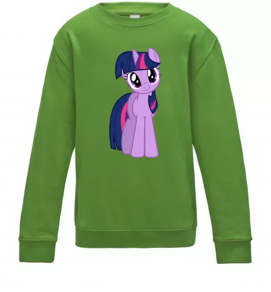 Детский Свитшот Фіолетовий єдиноріг Лаймовый фото