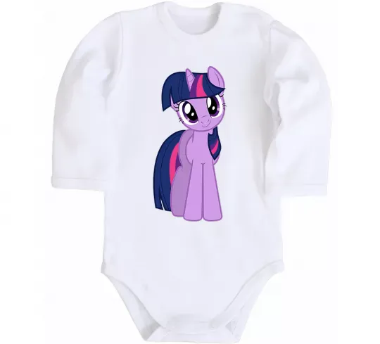 Детский боди Фіолетовий єдиноріг Белый фото