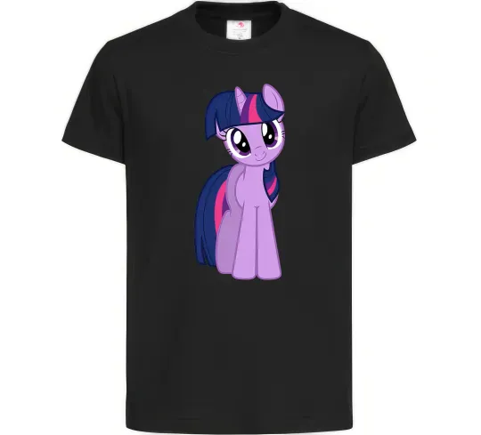 Дитяча футболка Фіолетовий єдиноріг Чорний фото