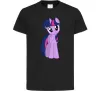 Дитяча футболка Фіолетовий єдиноріг Чорний фото