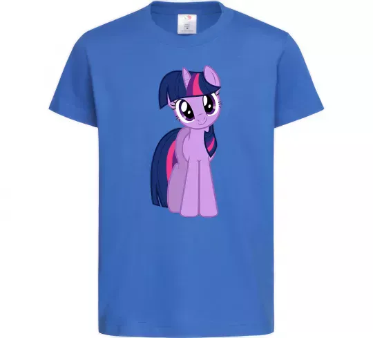 Дитяча футболка Фіолетовий єдиноріг Яскраво-синій фото