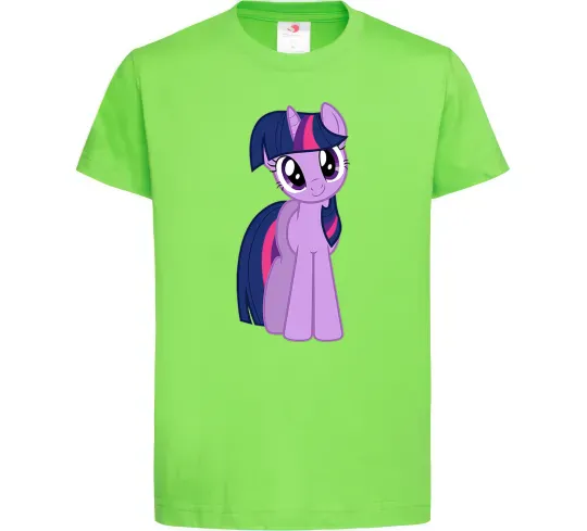 Дитяча футболка Фіолетовий єдиноріг Лаймовий фото