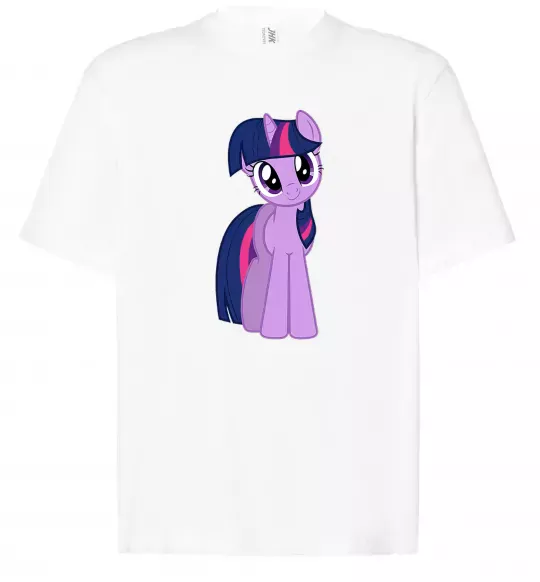 Футболка Оверсайз Фіолетовий єдиноріг Белый фото