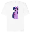 Футболка Оверсайз Фіолетовий єдиноріг Белый фото
