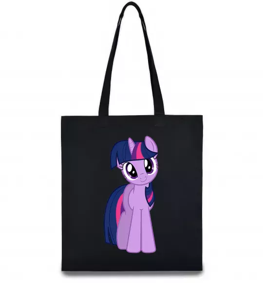 Еко-сумка Фіолетовий єдиноріг Чорний фото