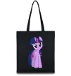 Еко-сумка Фіолетовий єдиноріг Чорний фото