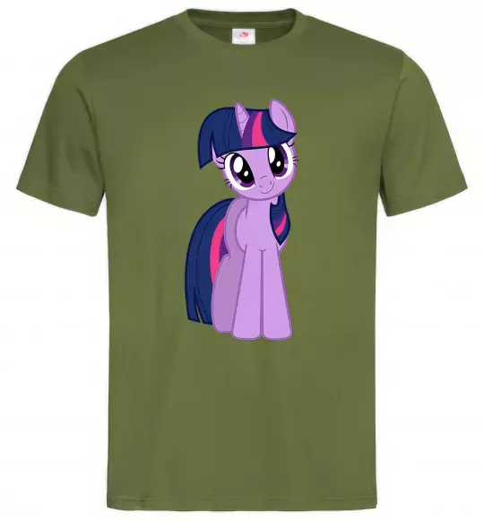 Чоловіча футболка Фіолетовий єдиноріг Оливковий фото