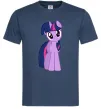 Чоловіча футболка Фіолетовий єдиноріг Темно-синій фото