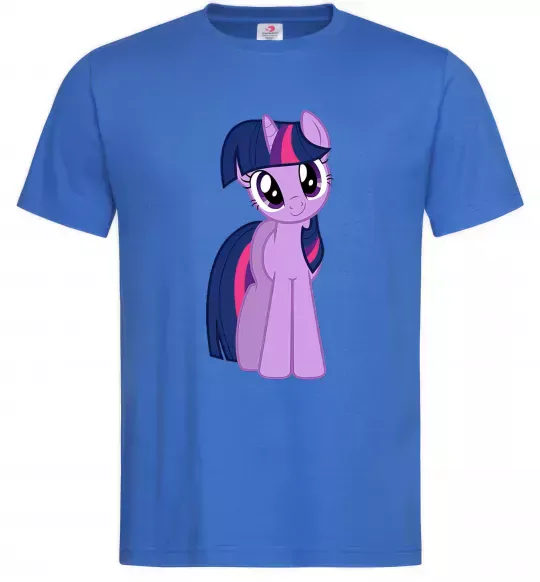 Чоловіча футболка Фіолетовий єдиноріг Яскраво-синій фото