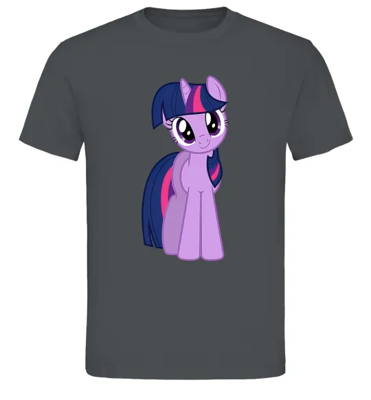 Чоловіча футболка Фіолетовий єдиноріг Графіт фото