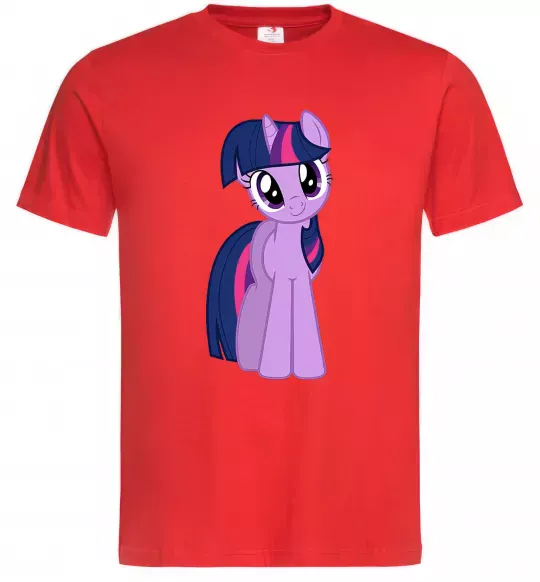 Чоловіча футболка Фіолетовий єдиноріг Червоний фото