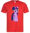 Чоловіча футболка Фіолетовий єдиноріг Червоний фото