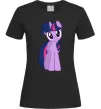 Женская футболка Фіолетовий єдиноріг Черный фото