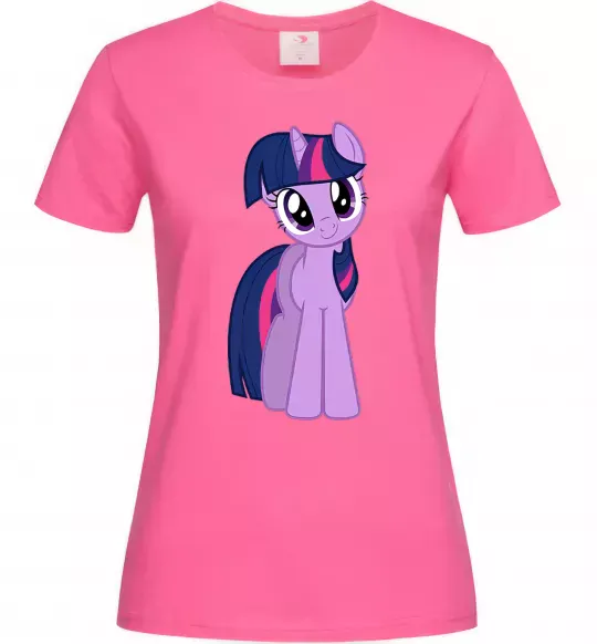 Женская футболка Фіолетовий єдиноріг Ярко-розовый фото