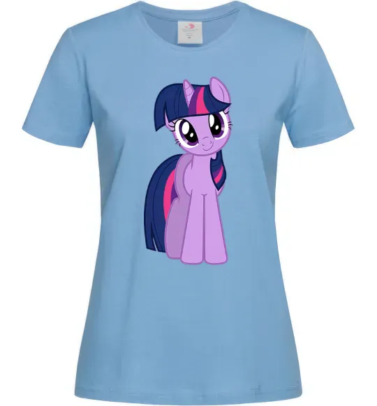 Женская футболка Фіолетовий єдиноріг Голубой фото