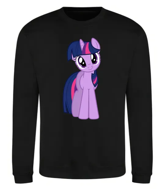 Світшот Фіолетовий єдиноріг Чорний фото