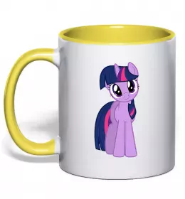 Чашка с цветной ручкой Pony dream heart Нежно розовый фото