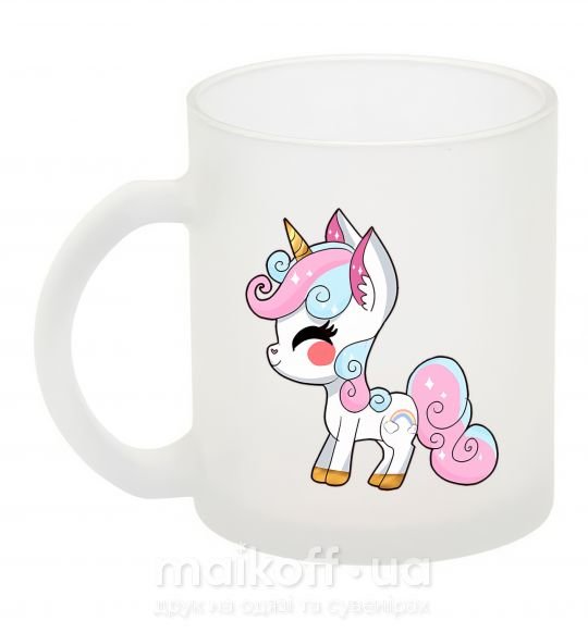 Чашка скляна Cute unicorn Фроузен фото