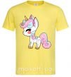 Чоловіча футболка Cute unicorn Лимонний фото