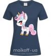 Жіноча футболка Cute unicorn Темно-синій фото