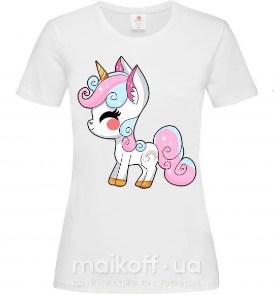 Жіноча футболка Cute unicorn Білий фото