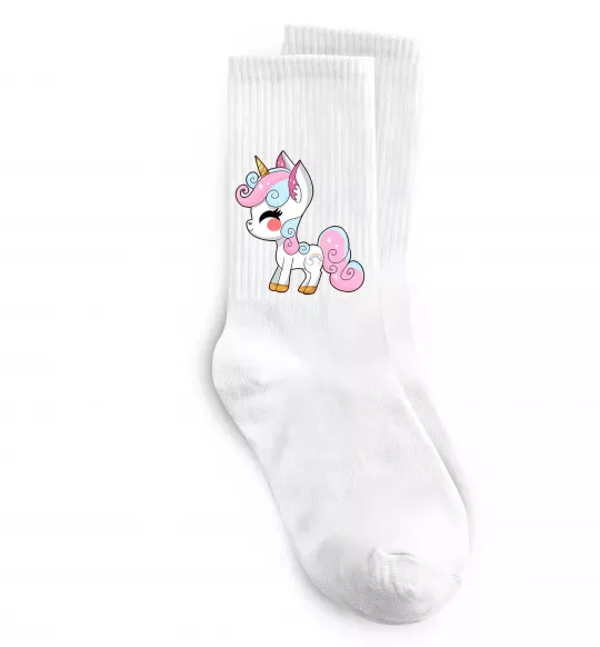 Носки Cute unicorn Белый фото