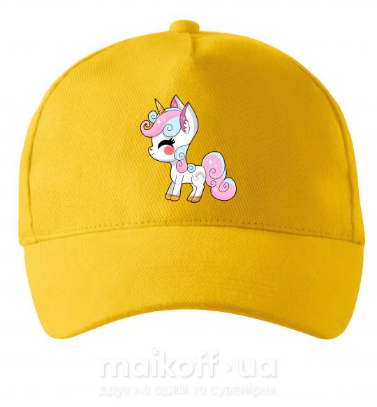 Кепка Cute unicorn Солнечно желтый фото