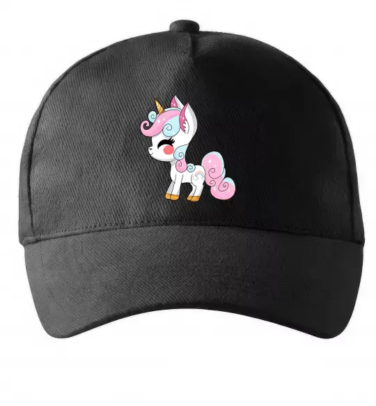 Кепка Cute unicorn Черный фото