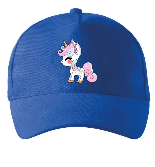 Кепка Cute unicorn Ярко-синий фото