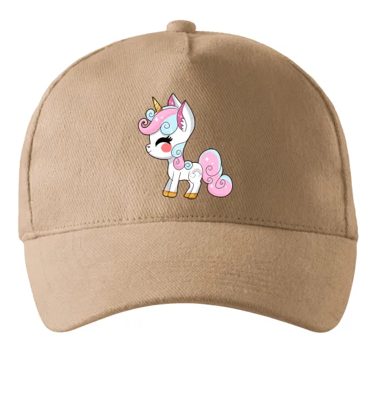 Кепка Cute unicorn Пісочний фото