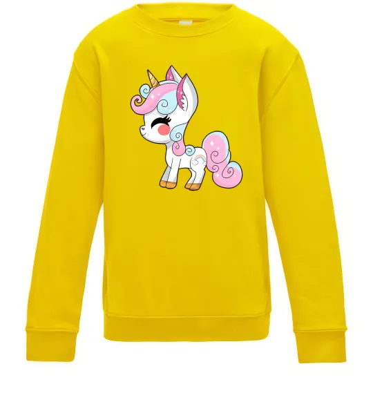 Дитячий світшот Cute unicorn Сонячно жовтий фото