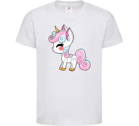 Детская футболка Cute unicorn Белый фото