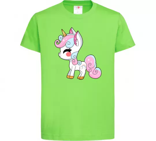 Детская футболка Cute unicorn Лаймовый фото